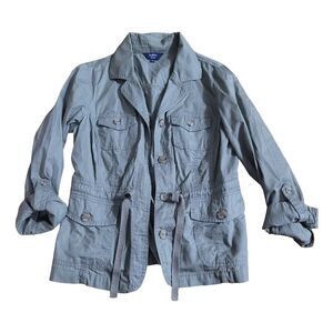 reitmans jeans green utility jacket petite Adult size m